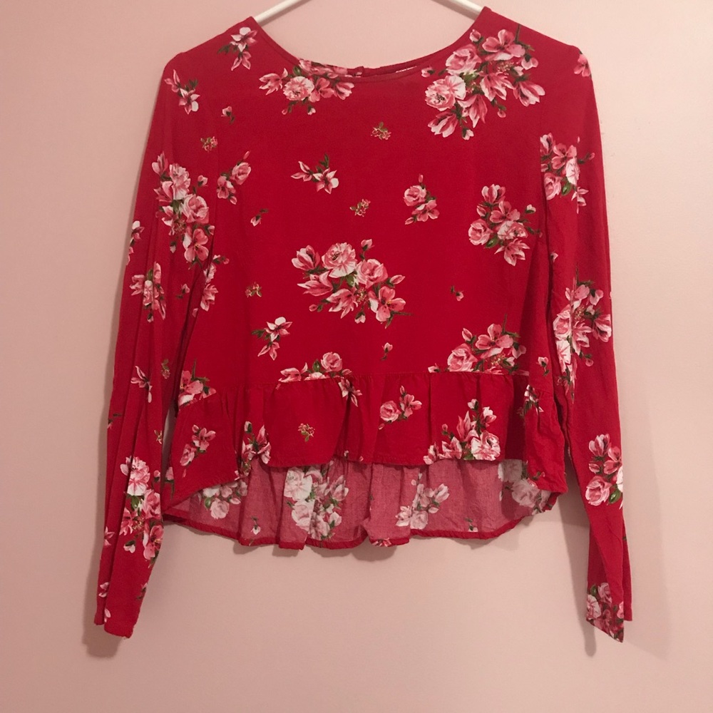 Long sleeve crop top